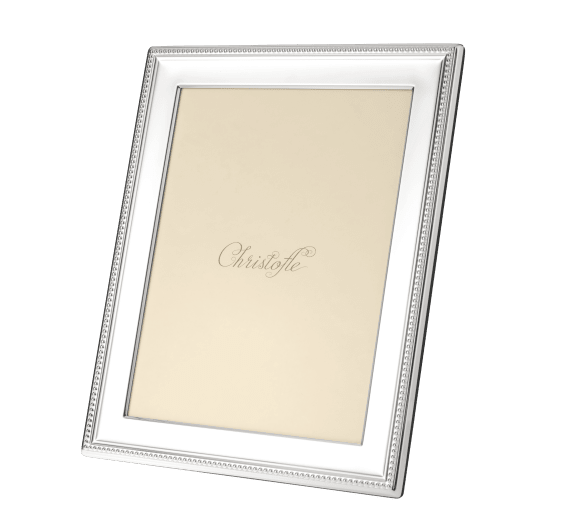 Christofle フォトフレーム18x24cm パールシルバーコーティング Silver plated Perles picture frame - for 18 x 24 cm photos